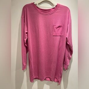 Jenni Pink Long Sleeve Pajama Top